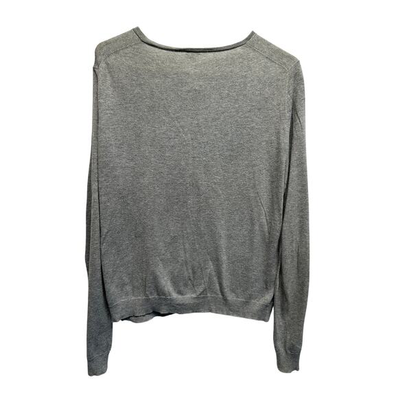 J.Crew Gray Ruffle Front Cardigan Sweater 100% Cotton Size M - Picture 8 of 11